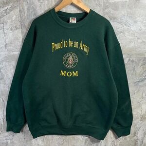 Army green Proud to be an Army Mom Embroidered crewneck sweatshirt  Men's XL
